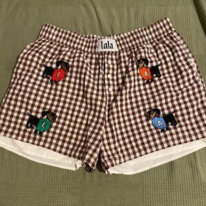 Dressed in Lala - Sassy Little Sausage Gingham Boxer Shorts 2X